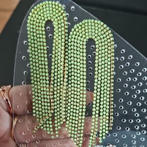 Elegant Green Beaded Earrings